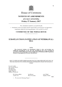 (Notification of Withdrawal) Bill