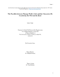The Parallels Between Thomas Wolfe's Life and the Characters He