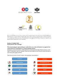 With the 2020 National Portfolio of Events and Championships Postponed Due to COVID, HWA Have Developed Two Unique Event Concept