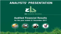Zbfh Analyst Briefing