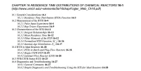 16 Residence Time Distributions of Chemical Reactors Chapter 16