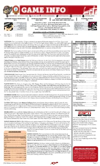 2016 Curve at a Glance Broadcast Information This