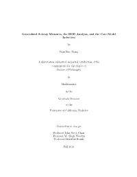 Generalized Solovay Measures, the HOD Analysis, and the Core Model Induction