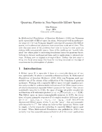 Quantum Physics in Non-Separable Hilbert Spaces