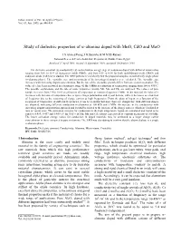 Study of Dielectric Properties of Α-Alumina Doped with Mno, Cdo and Moo