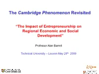 The Cambridge Phenomenon Revisited
