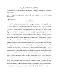 AN ABSTRACT for the THESIS of Jacqueline K. Garcia for the Degree of Master of Science in Radiation Health Physics Presented On