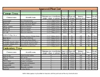 Canopy Trees Understory Trees Approved Plant List