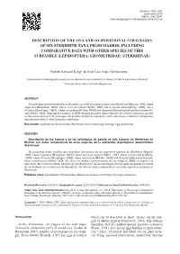 Description of the Ova and Ovipositional Strategies Of