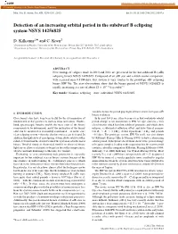 Detection of an Increasing Orbital Period in the Subdwarf B Eclipsing System NSVS 14256825 � D