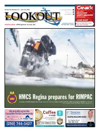 HMCS Regina Prepares for RIMPAC a Member of HMCS Regina’S Dive Team Enters the Water to Conduct a Hull Search Dive While Preparing for RIMPAC on June 23