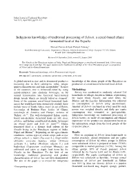 Indigenous Knowledge of Traditional Processing of Selroti, a Cereal
