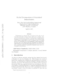 On the Decomposition of Generalized Semiautomata