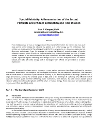 Special Relativity: a Reexamination of the Second Postulate and of Space Contraction and Time Dilation