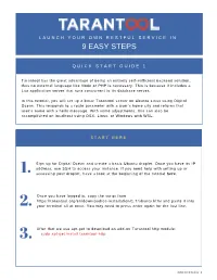 Tarantool Get Started Guide Draft 8