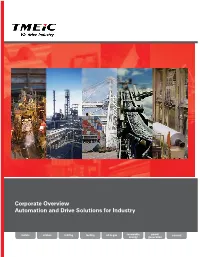 Corporate Overview Automation and Drive Solutions for Industry