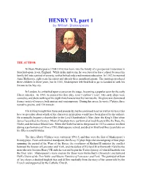 HENRY VI, Part 1 by William Shakespeare