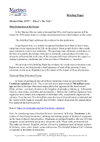 Marinet Briefing Paper : Mass Extinction in the Ocean