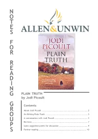 PLAIN TRUTH by Jodi Picoult