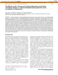 The Effects of Pka Tuning on the Thermodynamics and Kinetics of Folding: Design of a Solvent-Shielded Carboxylate Pair at the A-Position of a Coiled-Coil