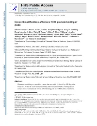 Covalent Modifications of Histone H3K9 Promote Binding of CHD3