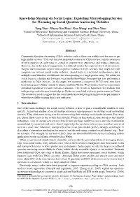 Exploiting Microblogging Service for Warming up Social Question Answering Websites