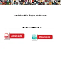 Honda Blackbird Engine Modifications