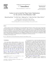 Lahars in and Around the Taipei Basin: Implications for the Activity of the Shanchiao Fault