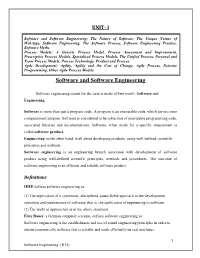Software and Software Engineering
