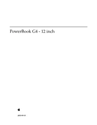 Developer Note Gives a Technical Description of the New Powerbook G4 –12 Inch Computer