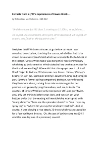 Extracts from a J/24'S Experiences of Cowes Week…. “And the Course For