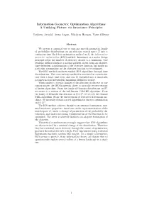 Information-Geometric Optimization Algorithms: a Unifying Picture Via Invariance Principles