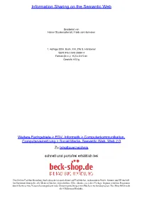 Information Sharing on the Semantic Web