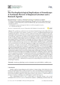 The Psychophysiological Implications of Soundscape: a Systematic Review of Empirical Literature and a Research Agenda