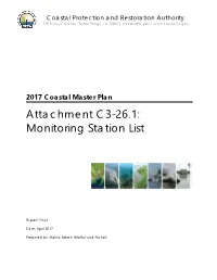 Attachment C3-26.1: Monitoring Station List