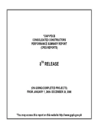 CPES Report 8Th Release Jan. 1, 06-Dec. 30, 2008