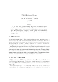CS245 Distance Metric