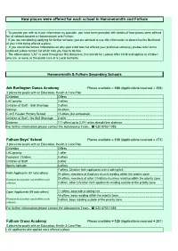 H&F Secondary Outcomes 2019