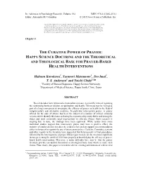 Happy Science Doctrine and the Theoretical and Theological Base for Prayer-Based Health Interventions