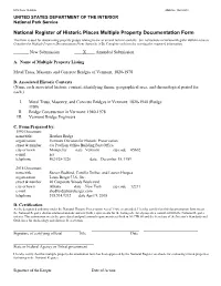Historic Bridges Multiple Property Documentation Form