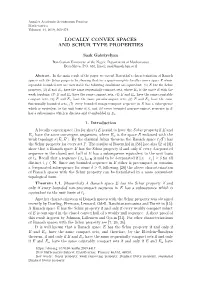 Locally Convex Spaces and Schur Type Properties