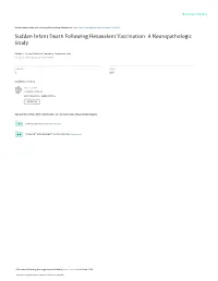 Sudden Infant Death Following Hexavalent Vaccination: a Neuropathologic Study