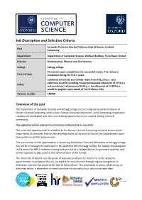 APNTF Sep 2019 Human Centred Computing JD