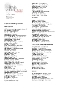 Event/Feier Repertoire