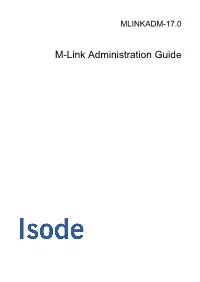 M-Link Administration Guide M-Link Administration Guide Ii