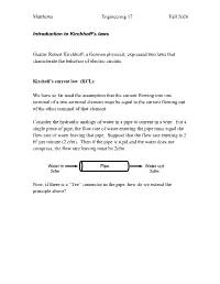 Matthews Engineering 17 Fall 2020 Introduction to Kirchhoff's Laws