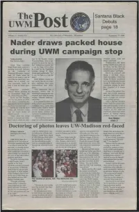 Nader Draws Packed House During UWM Campaign Stop