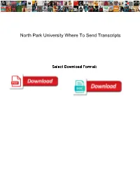 North Park University Where to Send Transcripts