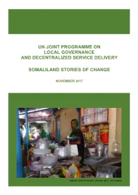 Un Joint Programme on Local Governance and Decentralized Service Delivery