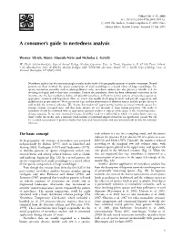 A Consumer's Guide to Nestedness Analysis